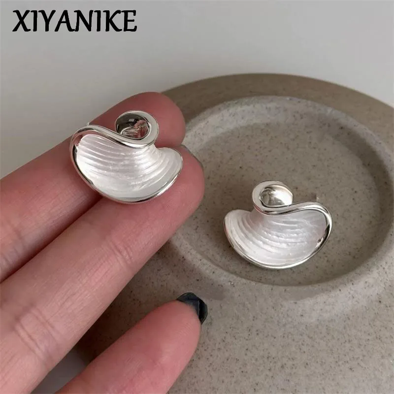 XIYANIKE Irregular Pattern Ear Stud Piercing Earrings For Women Sweet Fashion New Jewelry Gift Party Daily Dropship серьги
