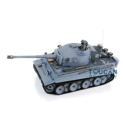 US Stock Heng Long RC Tank 1/16 7.0 Plastic Ver German Tiger I RTR Smoking Unit 3818 2.4Ghz Toy Model TH17233-SMT9