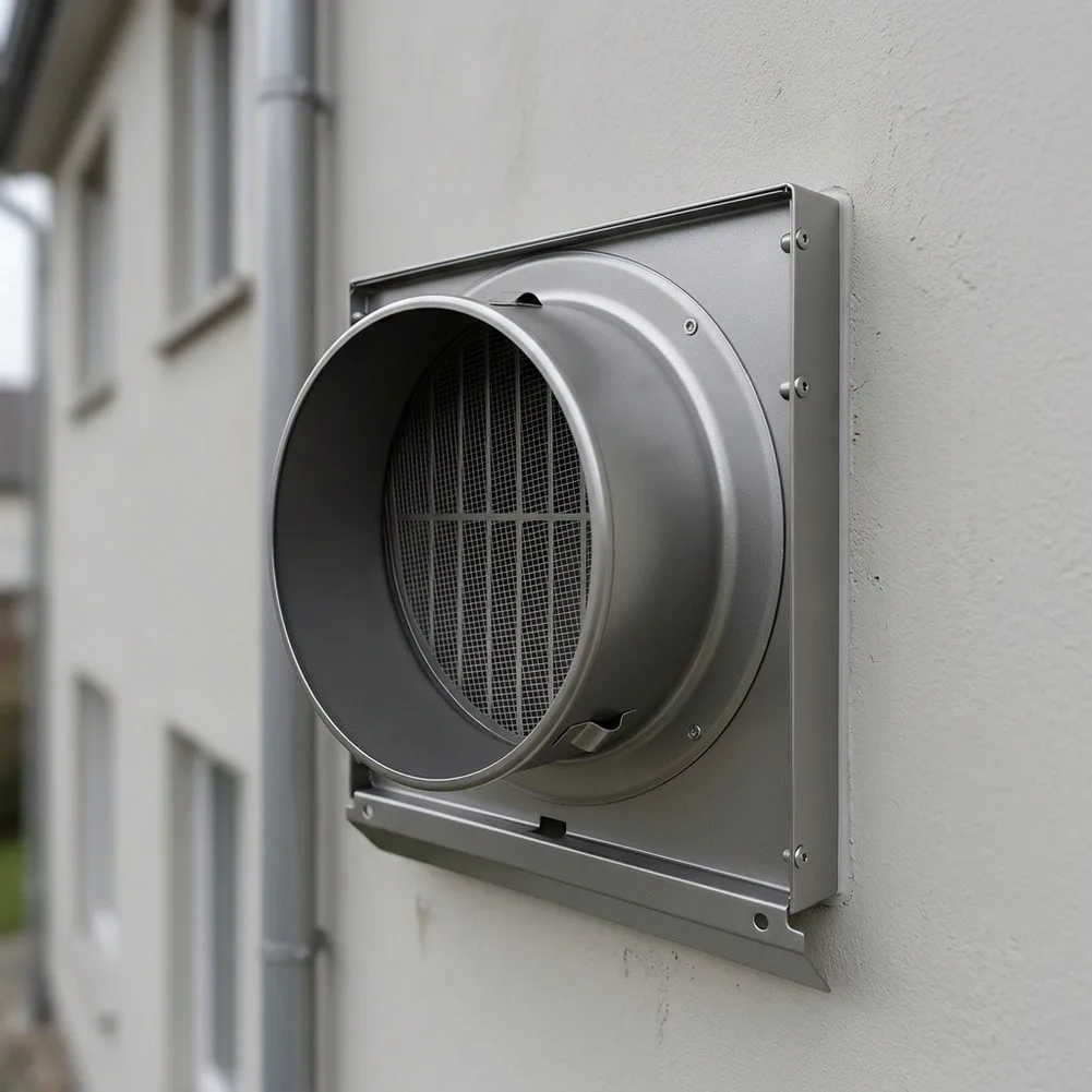 Kitchen Ventilation Cover Stainless Steel Vent Cover For Harsh Weather Conditions Wide Opening Airflow Secure Wall Mounting