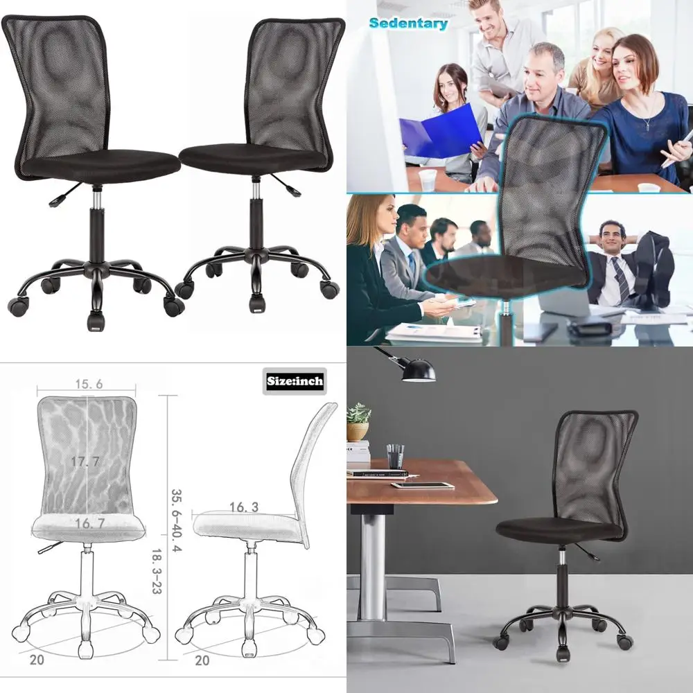 

Affordable Ergonomic Mesh Office Chair with Lumbar Support, Swivel and Rolling for Comfortable Back Support