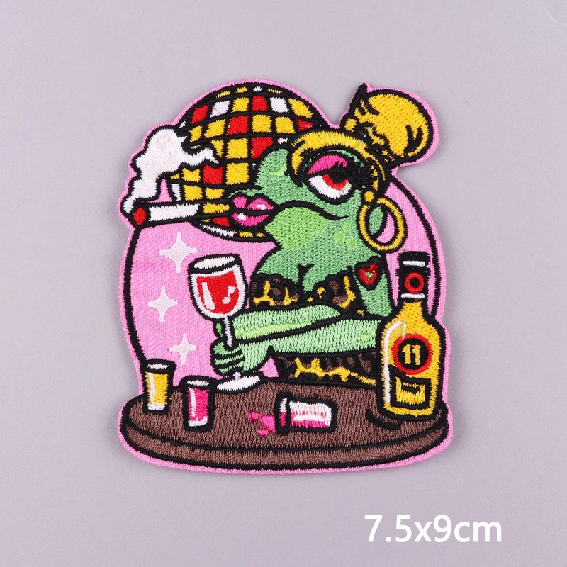 2025 Netherland Oeteldonk Emblem Iron On Patches For Clothes Carnival Frog Embroidered Patch For Netherland Fusible Patches DIY