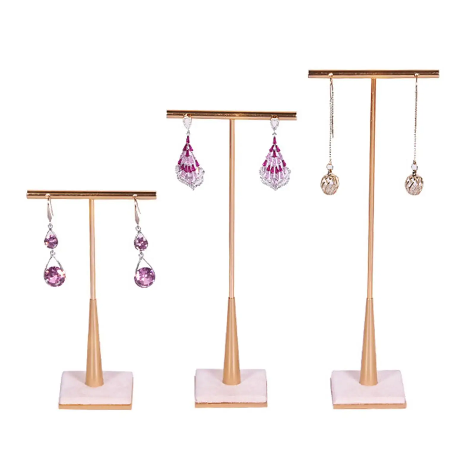 Elegant Earring Display Stand Magnet Base T Bar for Store Retail Countertop