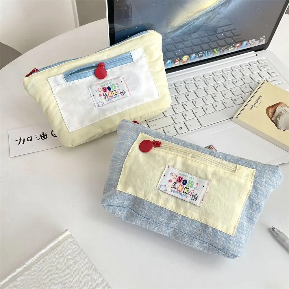 Simpatica borsa per penne di grande capacità Astuccio multifunzionale multistrato per matite Borsa per riporre articoli di cancelleria Studente