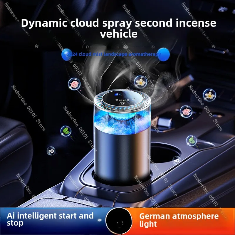 Smart spray aromatherapy nano atomization ambient light office home humidifier car perfume