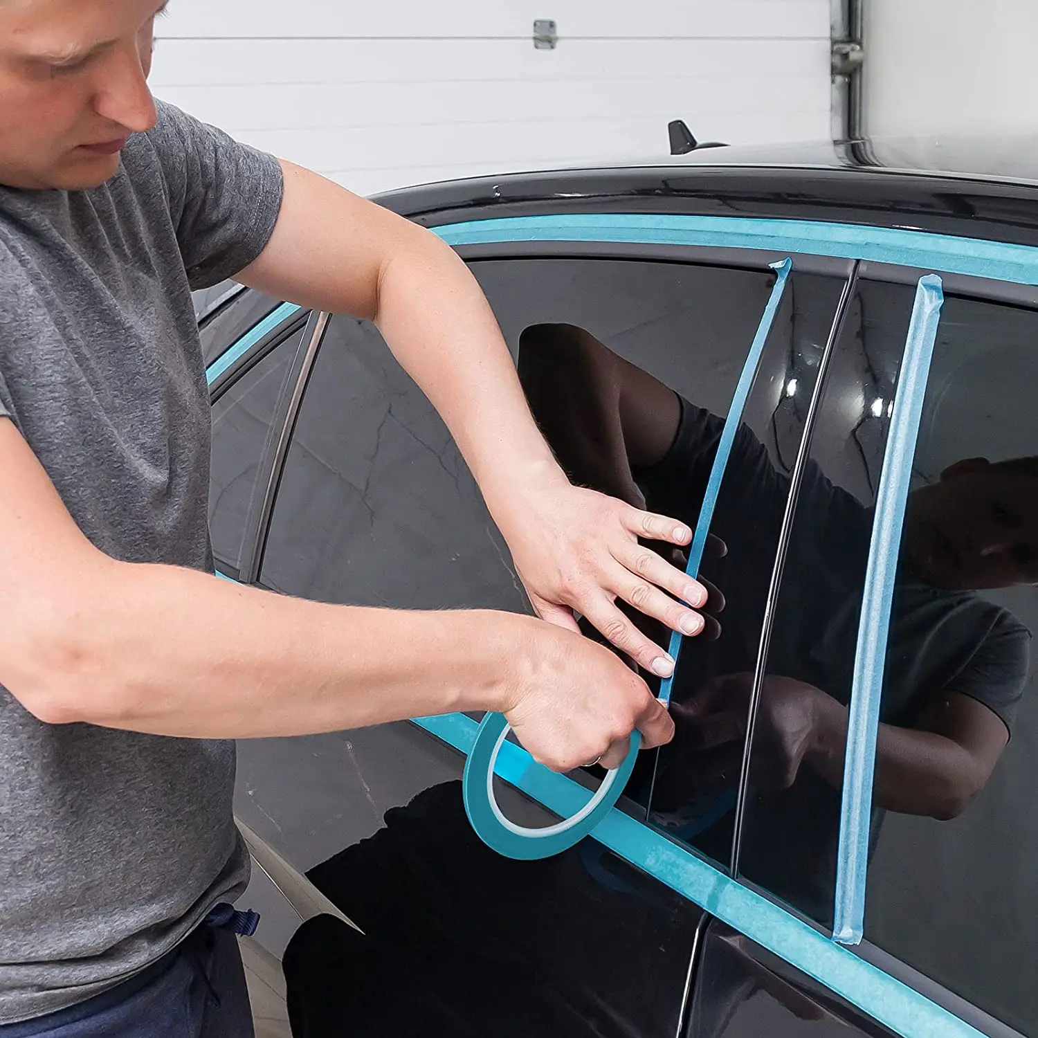 Fine Line Tapes 1/8 Inch 3mm Vinyl Fine Line Masking Tape for Curves Automotive Car Painter, 33 Meters for Each Roll TQ