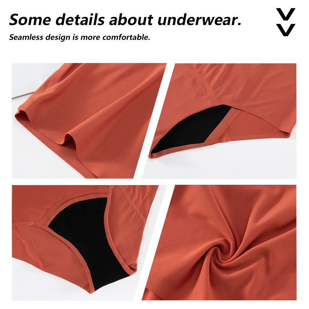 Women High Waist Seamless Period Panties Dual Side Leakproof Fast Absorb Sanitary Pad Free Reusable Washable Menstrual Underwear view 5