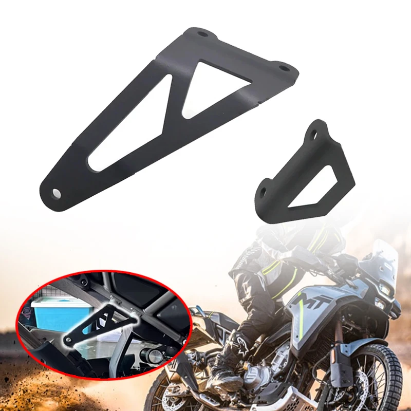 

Exhaust Hanger Fit For CFMOTO 450MT 2024 2025 Footrest Plate support Motorcycle Accessories Bracket Rear Footpeg Blanking Holder