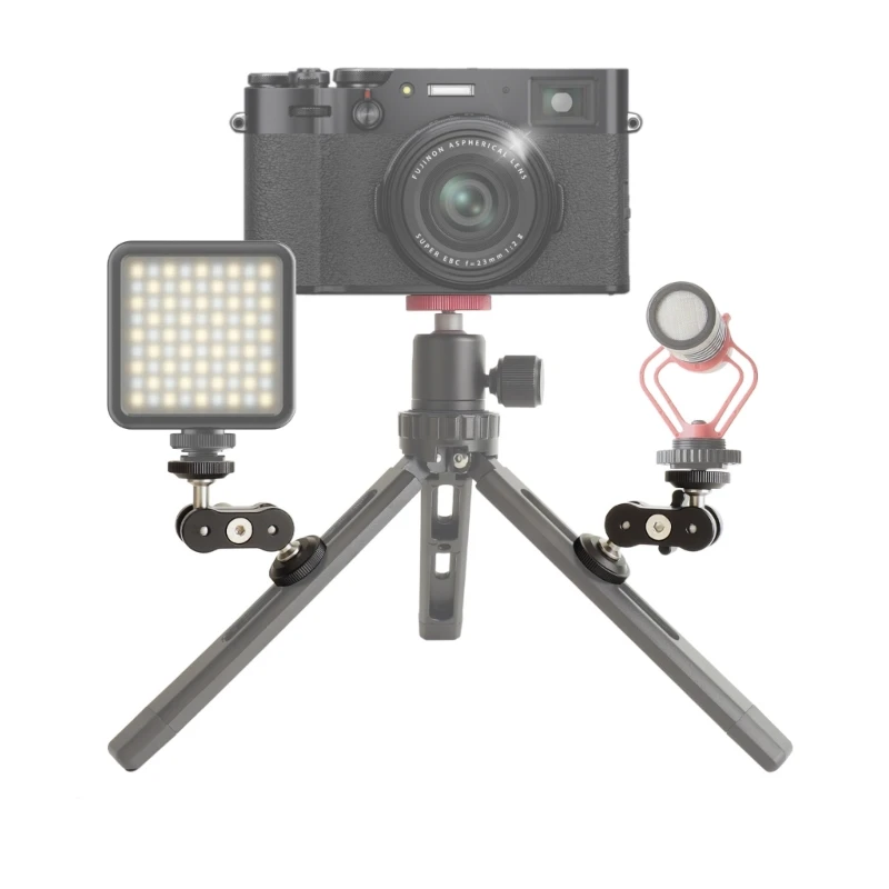 Tripod Meja Pagar Adaptor Lengan Penjepit Kamera dengan Dudukan Sekrup 1/4 Inci untuk Aksesori Kamera Lampu