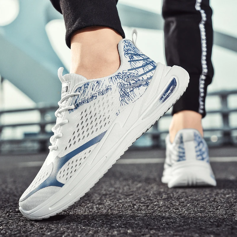 

Male Fashion Leisure Footwear Plain Simple Design Elastic Soft Sole Non Slip Outdoor Daily Commute Casual Sneakers