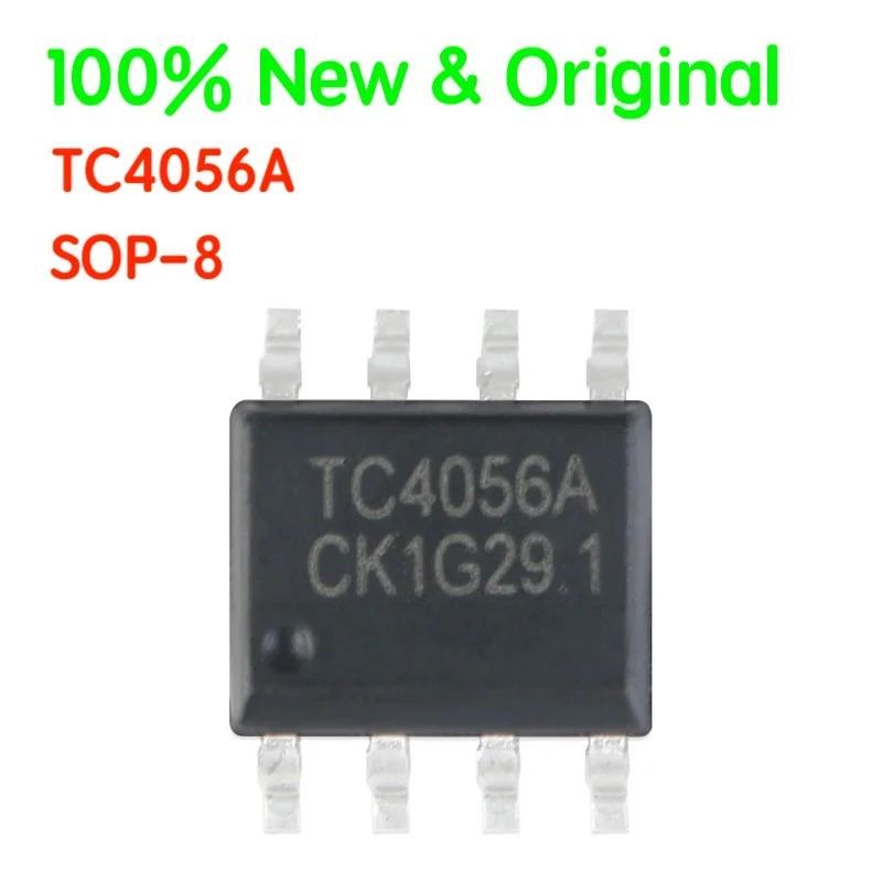 Chip de carga de batería de litio lineal TC4056A SOP-8 1A, Compatible con TP4056, parche Original genuino, 10 unidades por lote