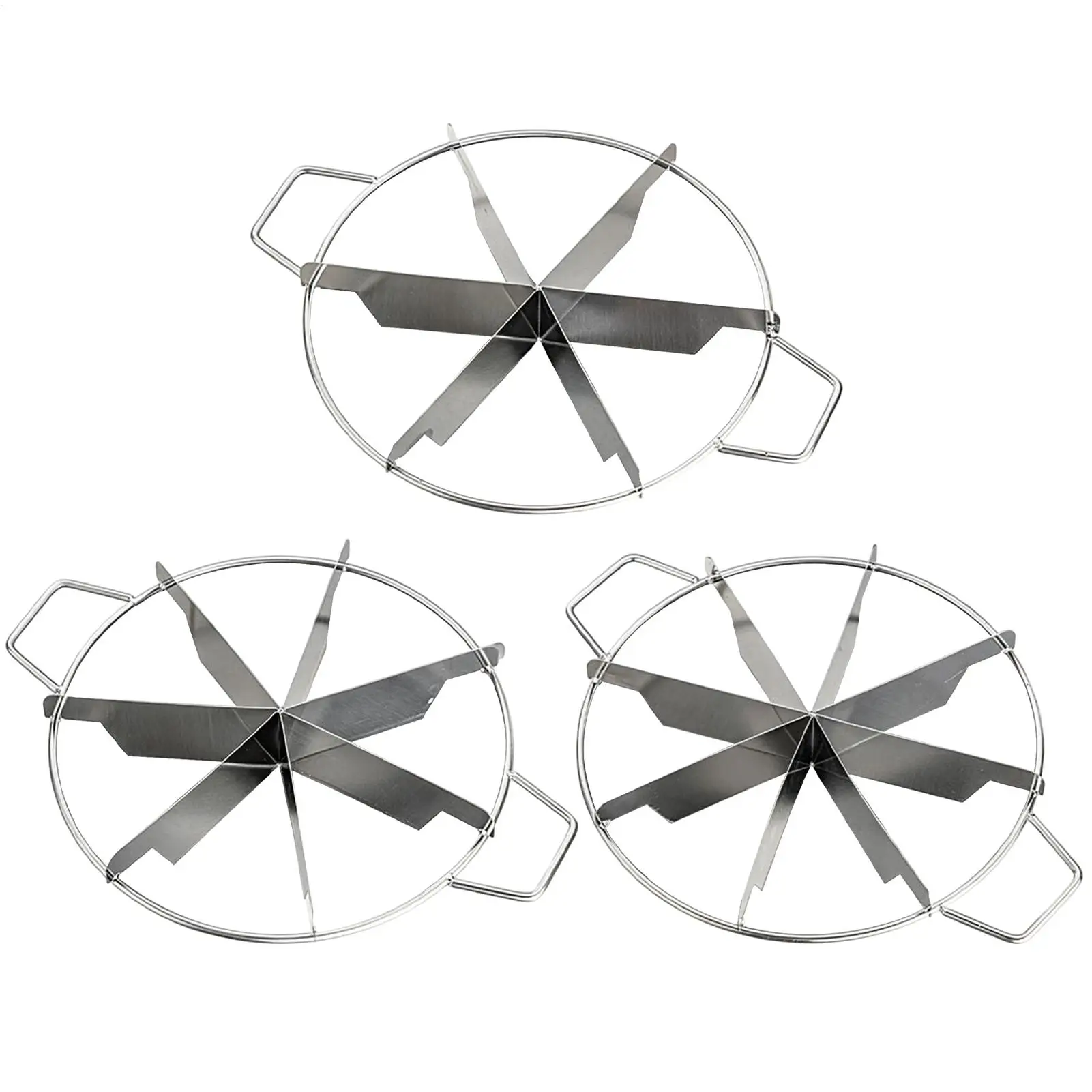 Cortadora divisora de pasteles de acero inoxidable, cortador de Pizza y queso de 6/7/8 divisiones con mango, utensilio de cocina para porciones uniformes precisas