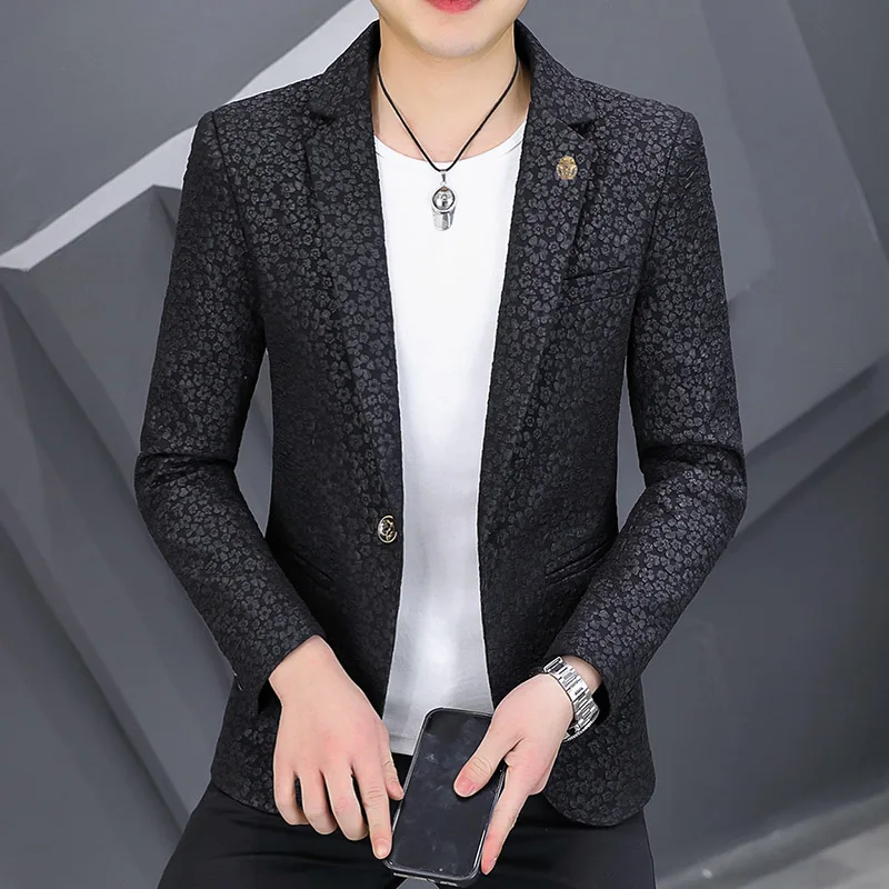 2024 Autumn Suit Men\'s Young Fashion Handsome Slim Small Suit Business Casual Formal Dress Single West Coat  Men Blazer Slim Fit