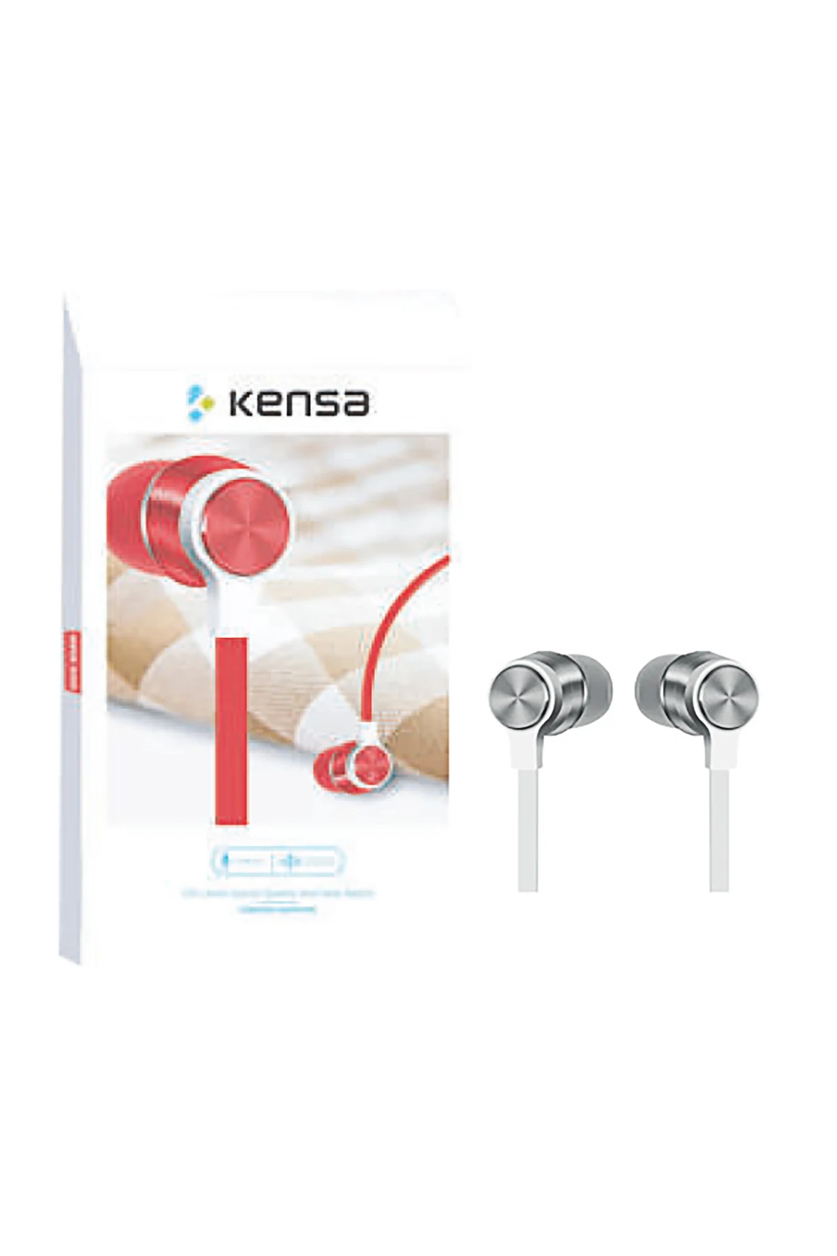 KA-163 Wired Headset Earbuds White In-Ear Earphone With Microphone Portable High-Quality Earphone