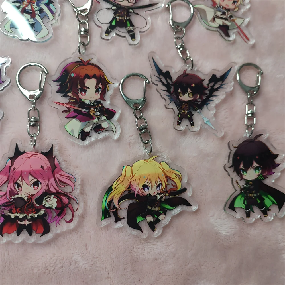 Anime Seraph Of The End Yuichiro Hyakuya Hiiragi Shinoa Cosplay Costume Pendant Props Acrylic Keychain Keyring Xmas Gift