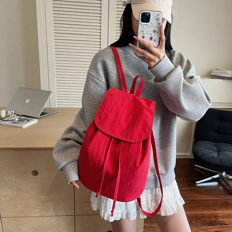 Zaini in nylon moda coreana per donna 2025 Nuovo Bookbag Zaino a tracolla Borsa da scuola per studenti universitari giapponesi Feminina Mochila
