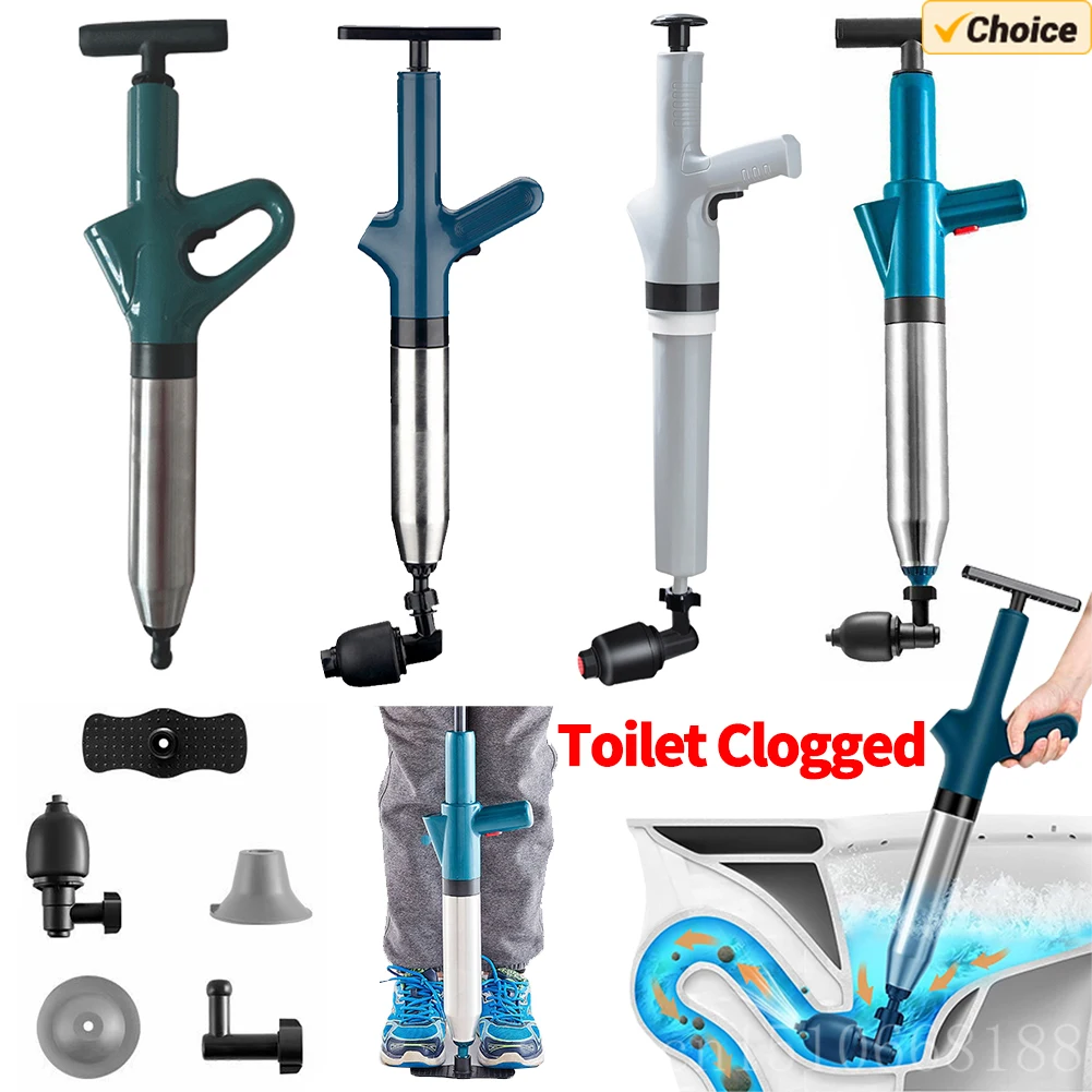 

Toilet Plunger High Pressure Drain Plunger Sewer Pipe Unblocker Air Drain Blaster Dredge Clog Remover for Kitchen Sink Drain