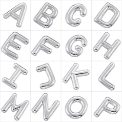 ZHUKOU 18K Gold-plated A-Z Fat Letters, Men's Lucky Pendant, Silvery Ladies Jewellery Accessories Wholesale: VD1501