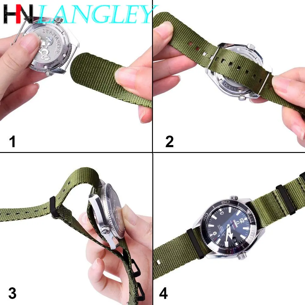 20mm 22mm 18 Nylon Watch Strap Universal Watch Band High Quality Type Sports for Samsung Galaxy Watch 3/4 Watchband Replacement