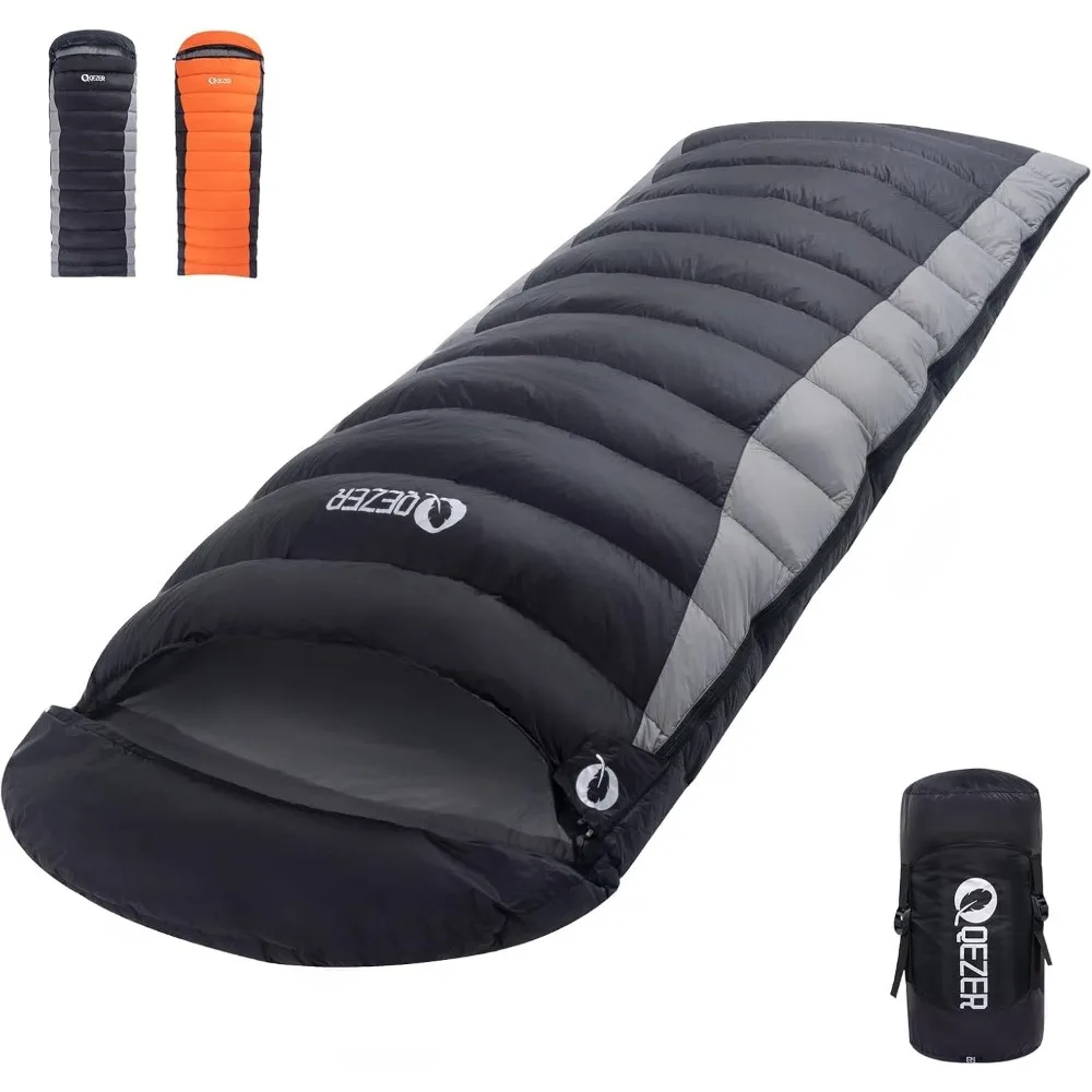 

Ultralight Down Sleeping Bag for Adults - 600 Fill Power, Cold Weather, Backpacking, Camping, Hiking