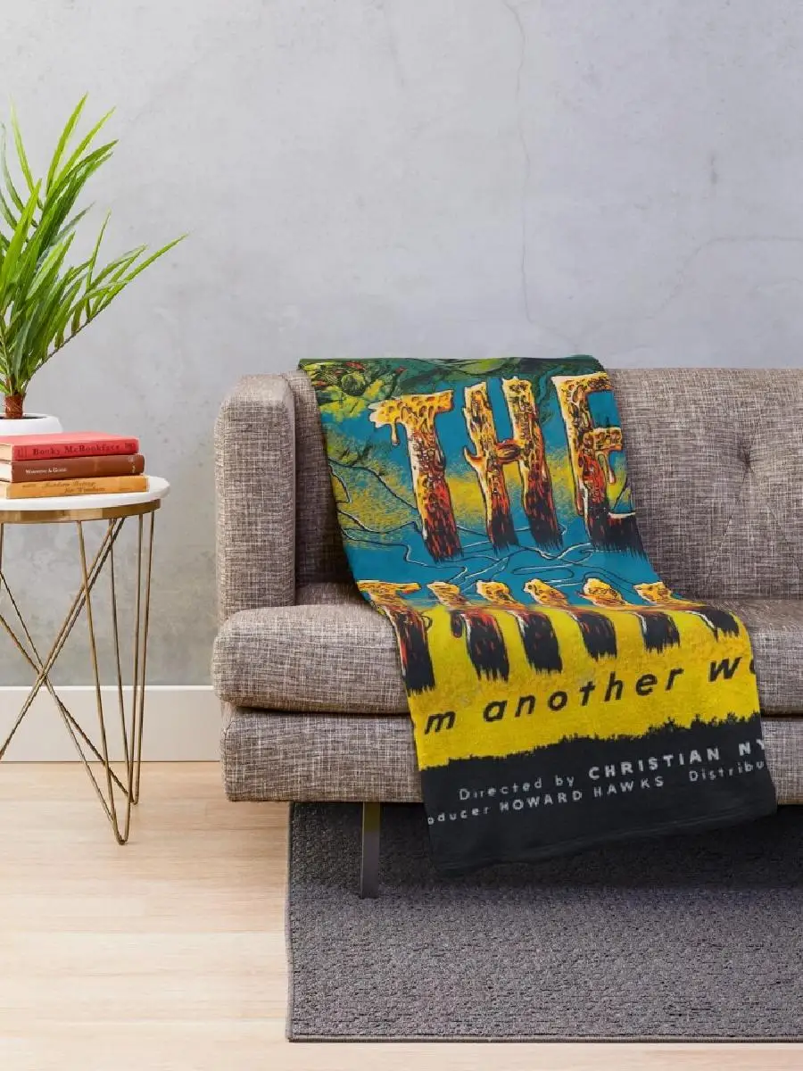 الشيء من عالم آخر رعب الخيال العلمي الغريبة خمر الفيلم المشارك رمي بطانية ديكور المنزل المريح #2