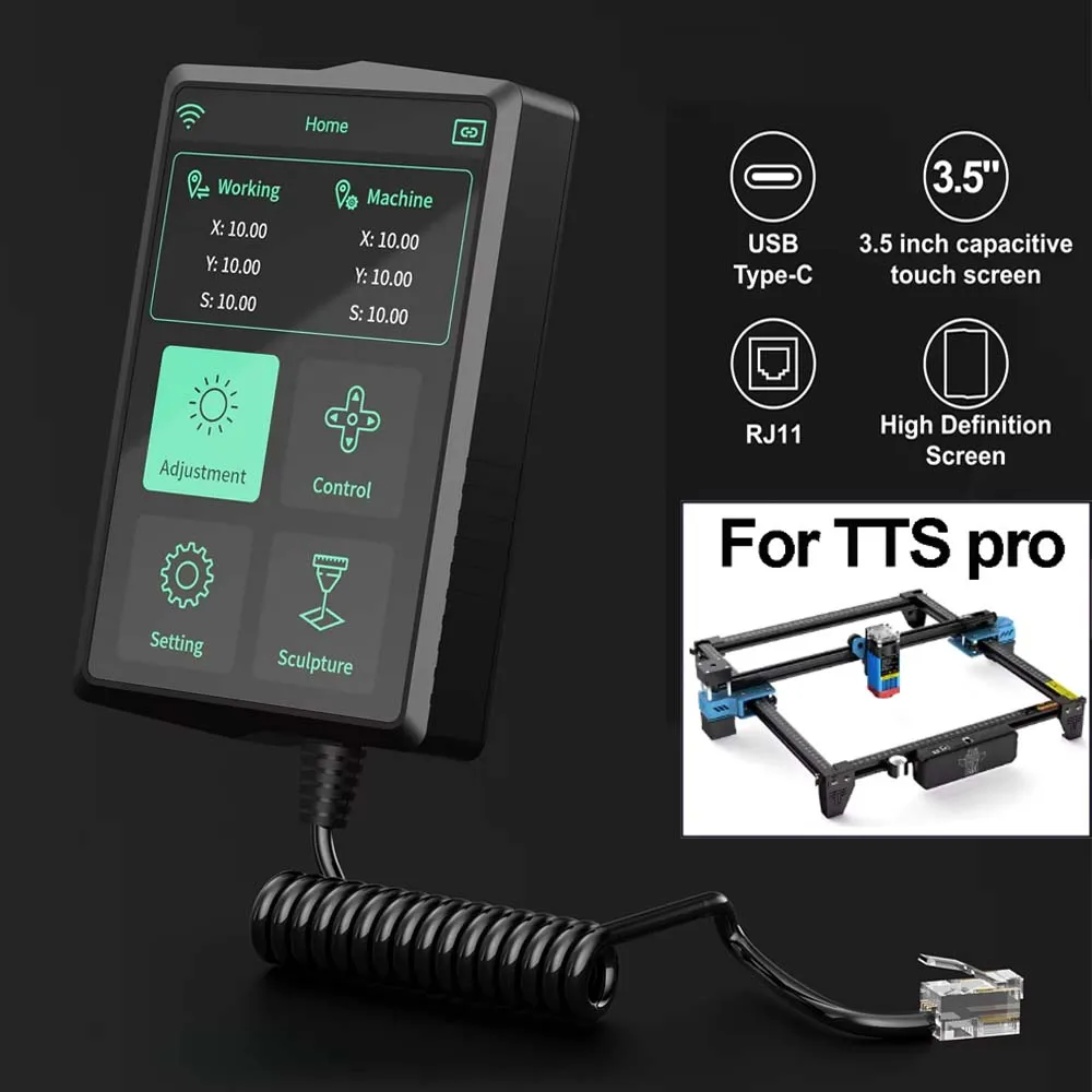 3.5 Touch Screen Portable Handheld Display For TTS-55 Pro TTS-10 Pro TTS-20 Pro Laser Engraver TTS Engraving Controller