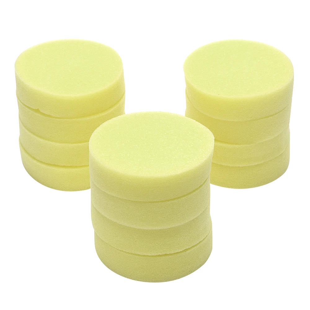 Polish Sponge Auto Care Cleaning Tools Car Wax Foam Sponges Round 12PCS/Set Car Body Glass Wash Sponge Applicator Pads