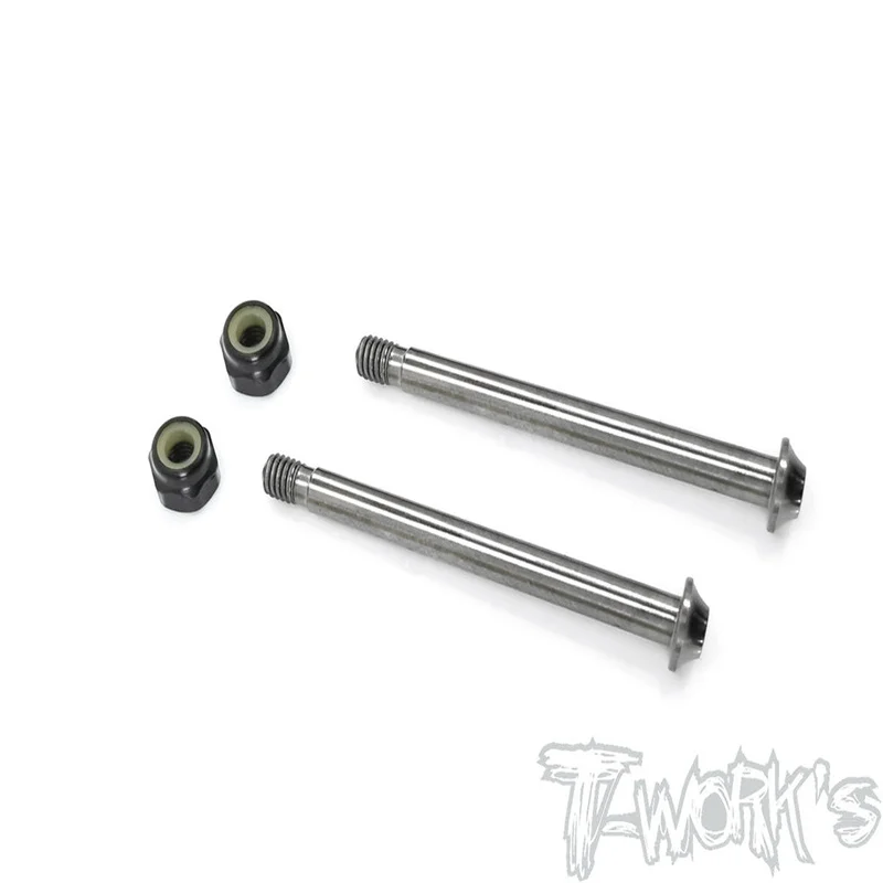 Original T works TP-102-R 64 Titanium Captured Design Hinge pin For Rear Hubs (For TEKNO EB410/ET410/EB410.2) Rc part