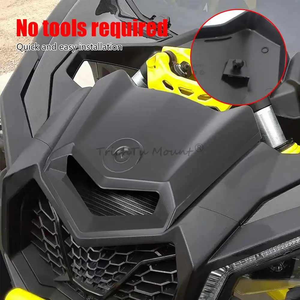 غطاء وجه توربو أمامي ملحقات UTV بلاستيك أسود متوافق مع Can-Am Maverick X3 Max R RR 2017-23 استبدال لـ # 705011095 #2