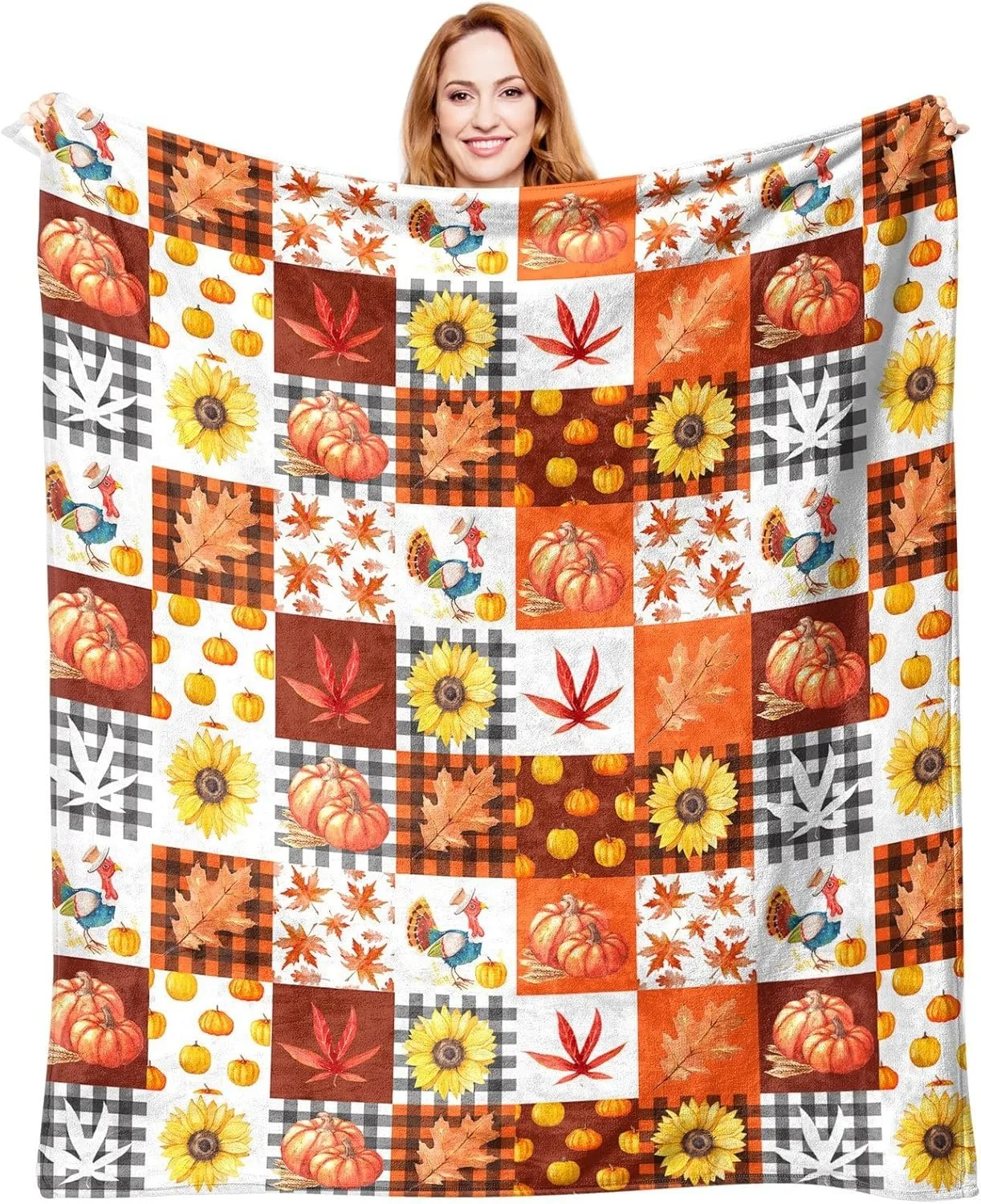 1 STÜCK Halloween-Thema, Überwurf, Kürbisschädel, schwarze Fledermäuse, orange Farbe, dünne Decke, Geschenke für Couch, Bett, Auto, Zuhause, Camping, alle Jahreszeiten