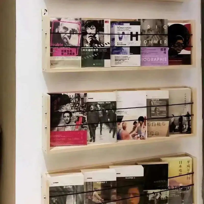 رفوف مجلة جدارية خشبية رفوف تخزين عرض خزانة الكتب الخزائن الجانبية Libreria Scaffale أثاث بسيط