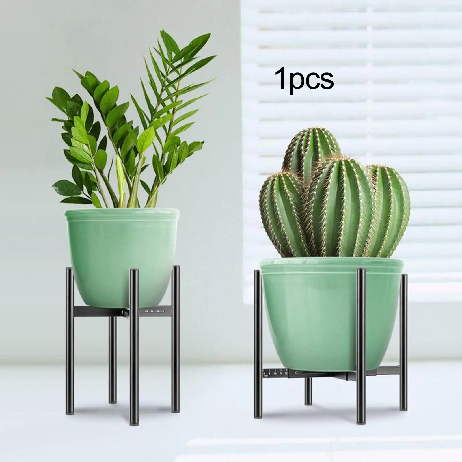 Retractable Metal Plant Stand Strong Load Bearing Stable Support Storage Rack for Garden Yard Indoor Outdoor Office Living Room