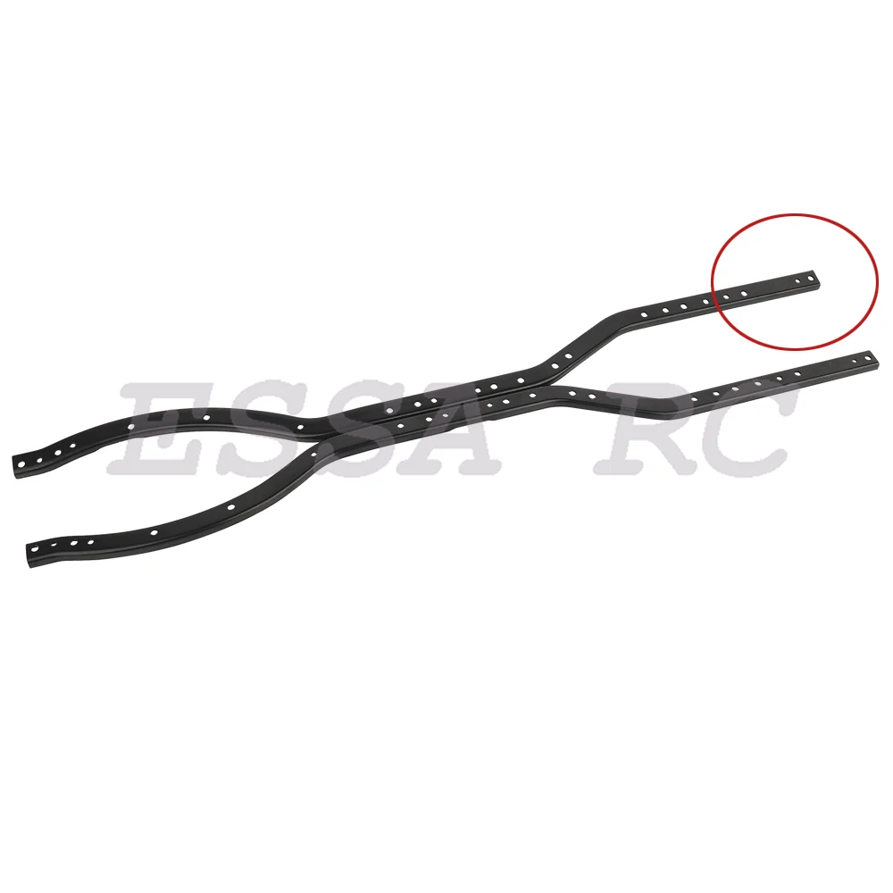Black Steel 6x6 Chassis Frame Rails For Axial SCX10 90046 90047 1/10 RC Crawler Car Parts