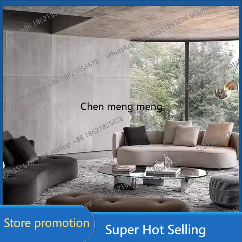 

D46 Curved Corner Living Room Sofas Cloud Puffs Couch Love Seat Outdoor Sofa Garden Balcony Minimalist Round Divano Trendy Furni