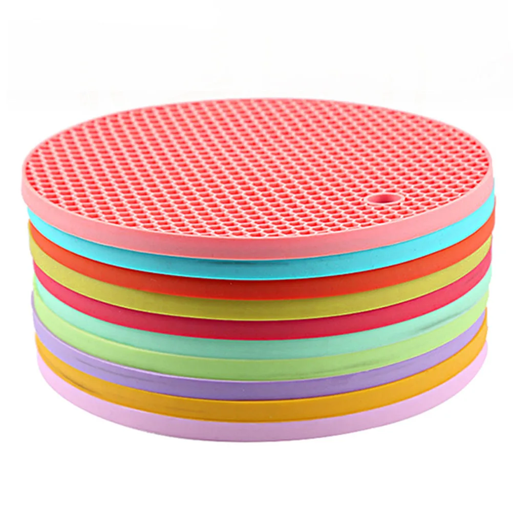 

Silicone Pad 18cm Food Grade Non Toxic Eco Friendly Heat Resistant Insulation Mat Pan Holder Spoon Rest Easy Clean Table