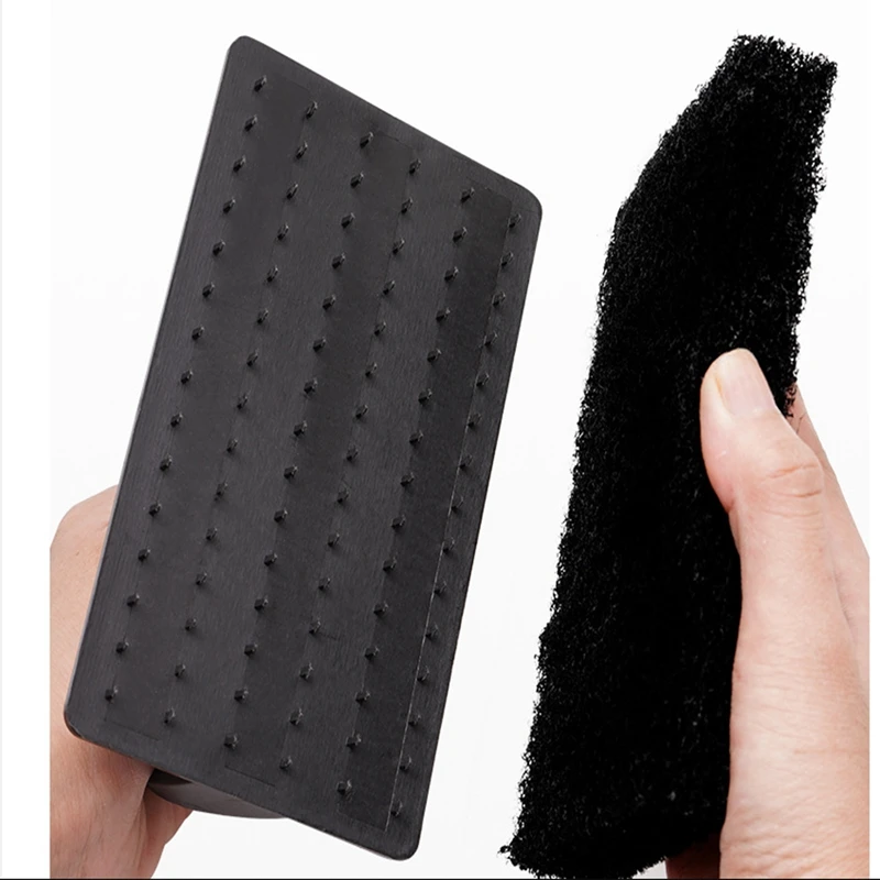 

1Set Flat Top Scouring Pads Non Scratch Griddle Scrubber Cleaning Pad Black With 6In Grill Scraper