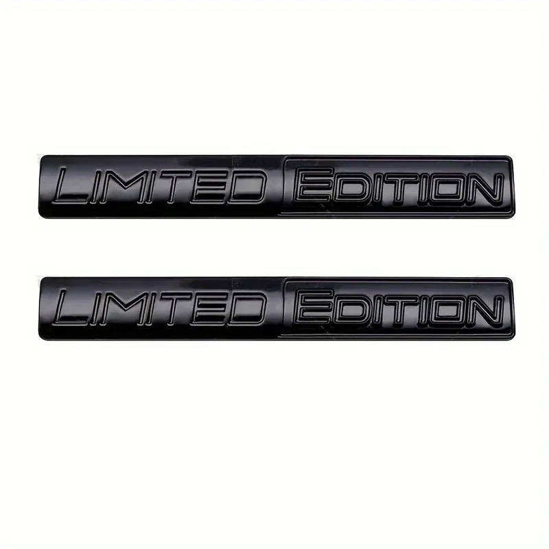 Car Motorcycle Sti 2PCS Limited Edition Emblem 3D Metal Badges Decal Sticker Auto Racing Sport Emblem for Rear Trunk Side Fender
