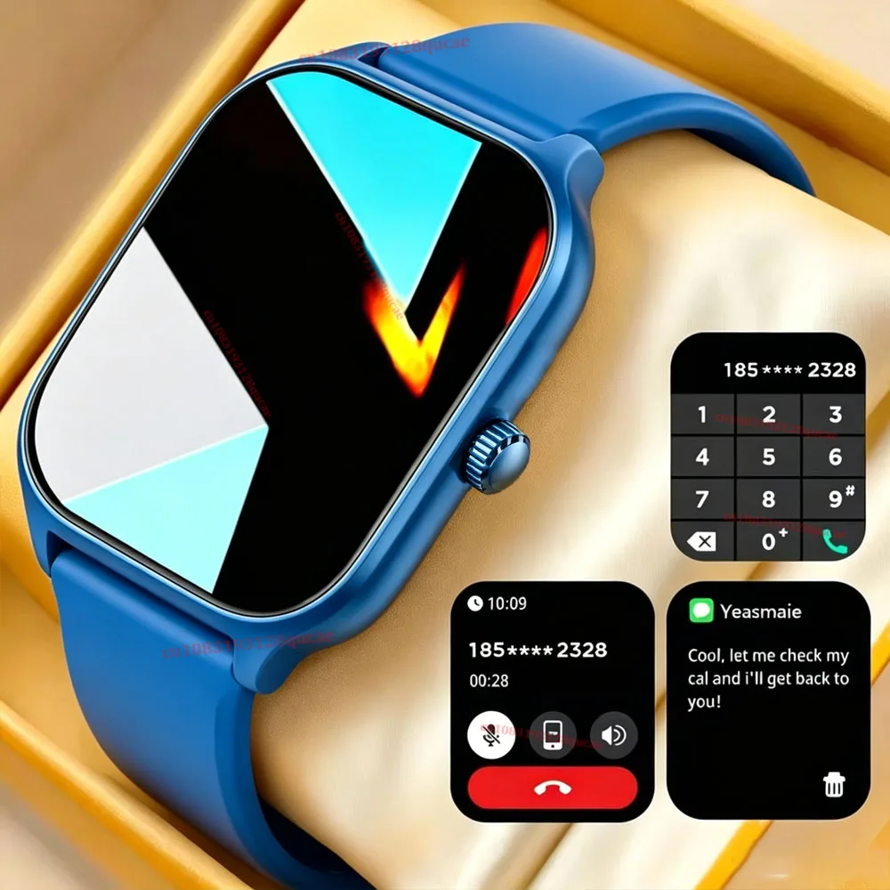 2026 Smartwatch Android iOS Telefon 2,01'' Farbdisplay Bluetooth Anrufannahme Fitness-Uhr Tracker Smartwatch für Damen und Herren Neu Hw12