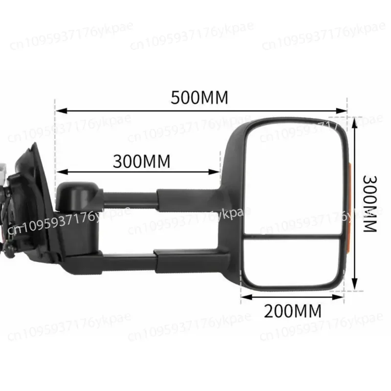 Pair of Retractable Trailer Mirrors for 2015 2016 2017 2018 2019 2020 2021