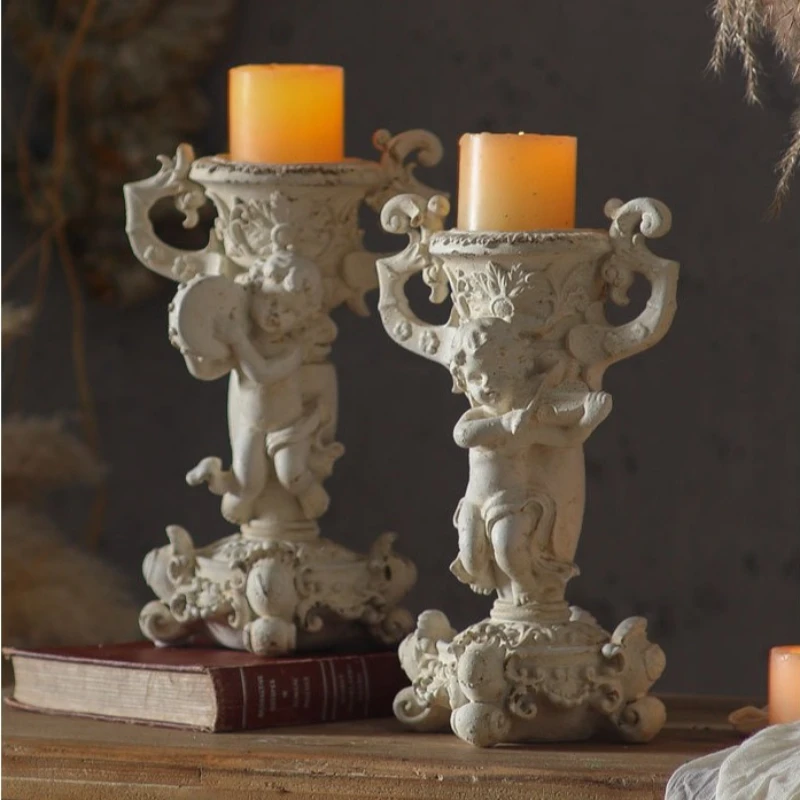 

Подсвечник в виде фигурки ангела, винтажные подсвечники, эстетический элегантный подсвечник, декоративные роскошные подсвечники, украшение дома
