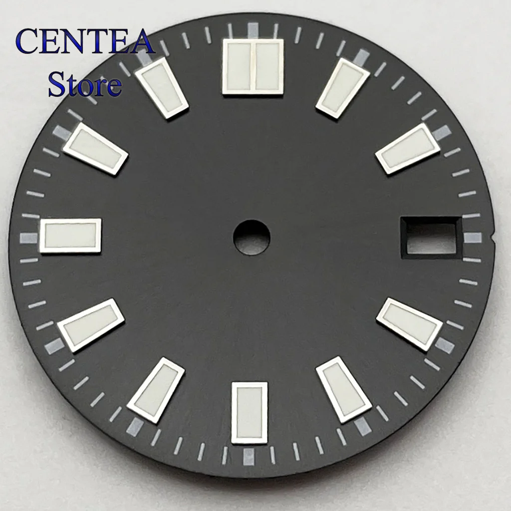 RICHUS 28,5 мм, черный, синий, зеленый, серебристо-серый, стерильный циферблат часов, светящийся, подходит для механизма NH34 NH35, заводная головка в виде часов 3/3,8/4,2 ﻿