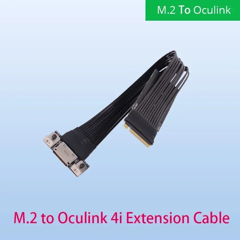 Silver-Plated Cable M.2 To Oculink 4i M.2 M Key NVME SSD To SFF-8611 Adapter PCIe 4.0 X4 Gen4 for PC Desktop External Video Card