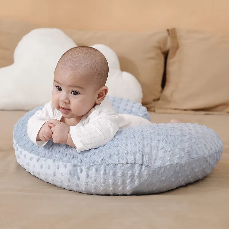 Breastfeeding Pillow for Pregnant Women Soft and Breathable Solid Color Backing Support Nursing Cushion Baby Feeding Pillow