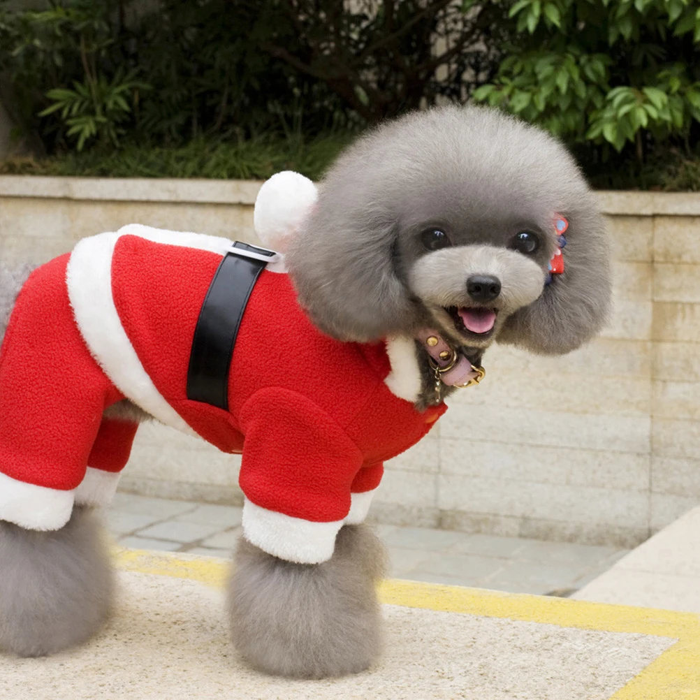 

Pet Santa Clothes Christmas Costumes Dog Apparel Supplies Dropshipping Breathable Party