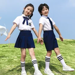 Student Class Uniform Suspender Skirt Suit 2024 New Kindergarten School Uniform Graduation Photo Chorus Performance Uniform