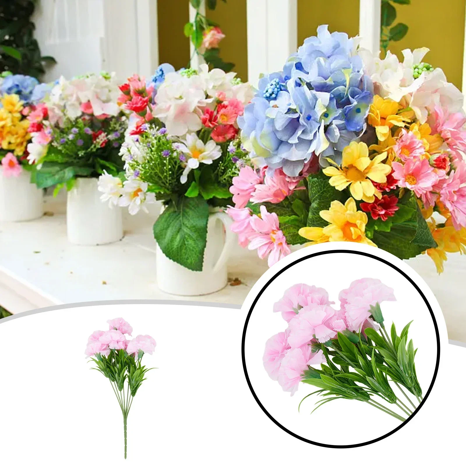 

Artificial Flowers Carnations And Fake Plants Are Used For Home Wedding Party Decoration And Beautification