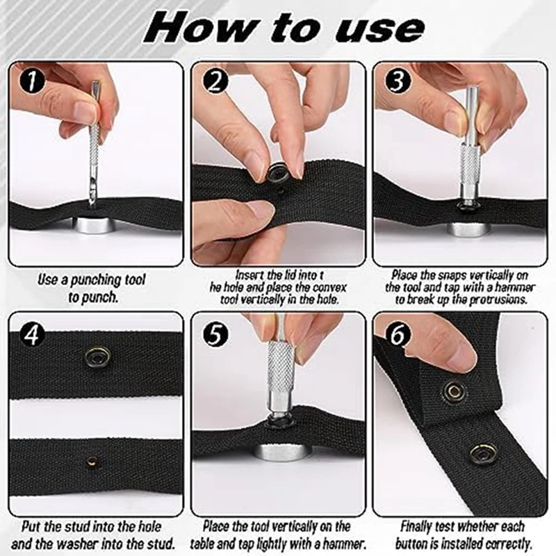 43 Piece Metal Garment Snaps With 3 Piece Snap Fixing Tools For Garment Bags, Jackets, Craft Making Supplies