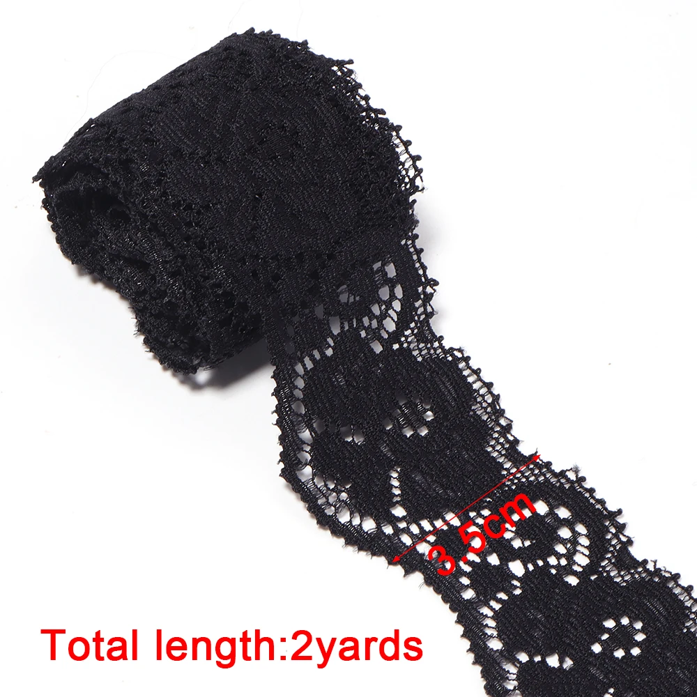 Cinta de encaje elástica de 2  - Lace Ribbon Trim reseña y precio