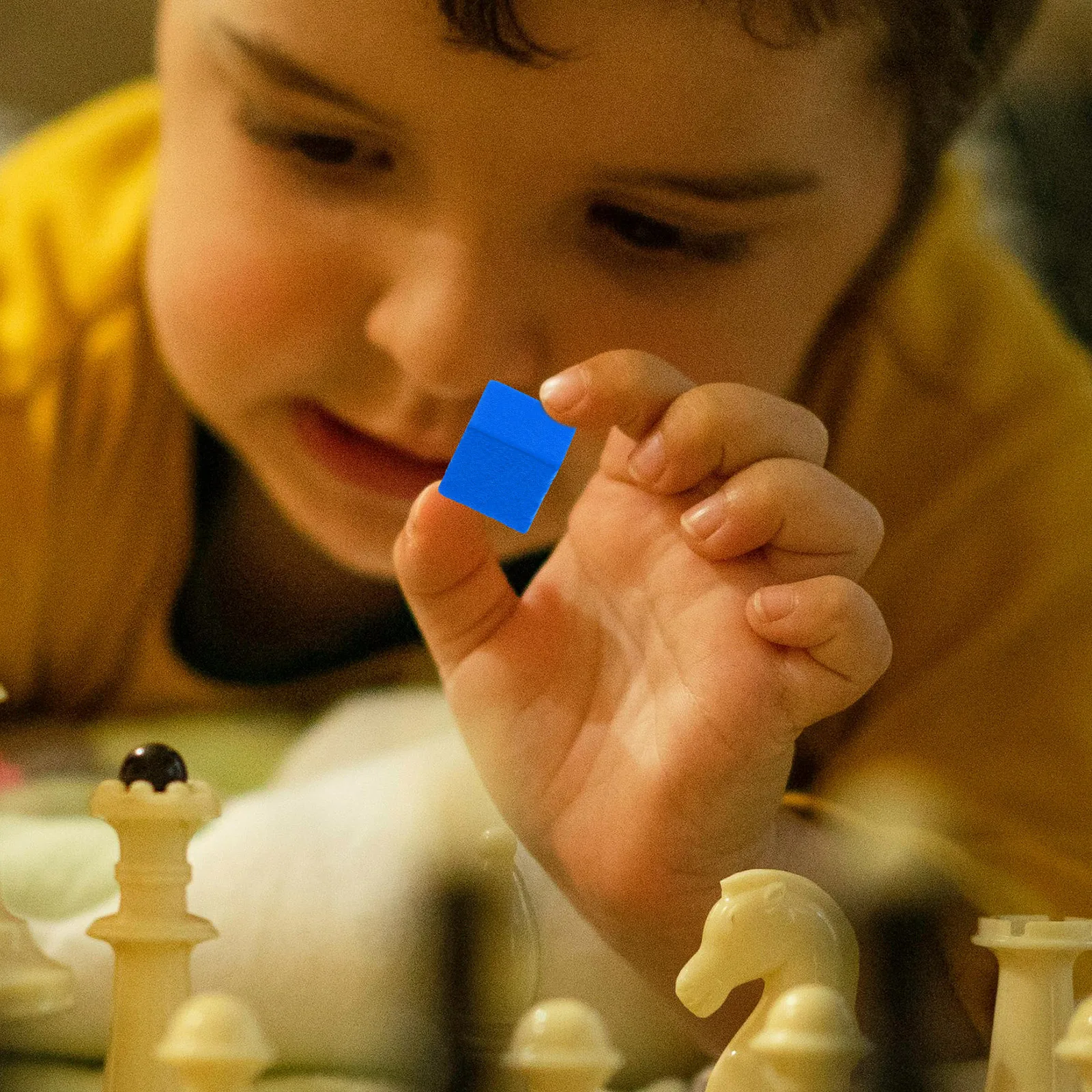 

50Pcs Wood Chess Pieces Small Square Wooden Game Tokens Replacement Pieces for Board Games Educational Use Game Tokens