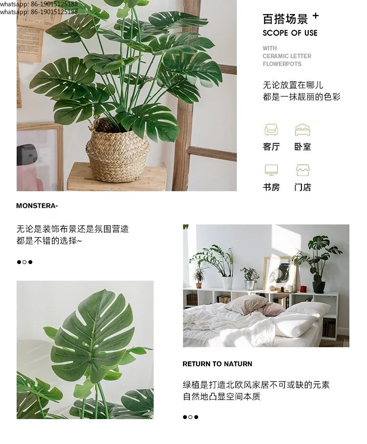 Nordic simulated green plant small potted plant turtle back bamboo fake tree landscaping pot living room ornament decoration