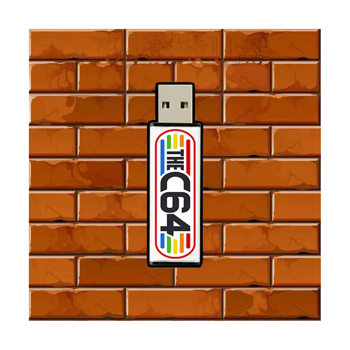 USB-накопитель для мини-игровой консоли C64 в стиле ретро, USB-накопитель для подключения и игры, U-диск для игр с 5370 играми